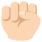 Raised Fist - Light emoji on Emojione